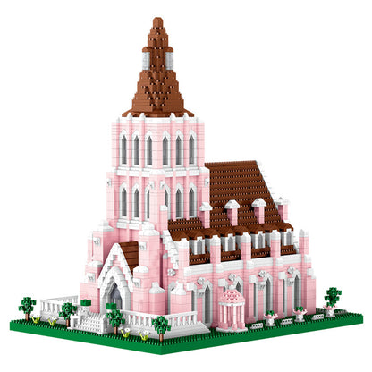 Building Blocks High Difficulty Giant Type Assembled Swan Lake Castle