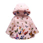 Girls' Hooded Fashion Printed Cotton-padded Jacket