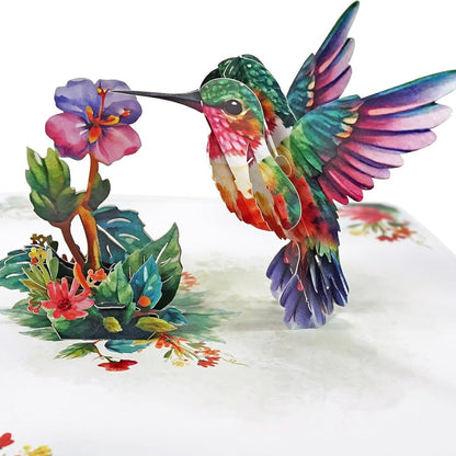 Greeting Card Creative 3D Card Folding Pansy Stereoscopic Greeting Cards