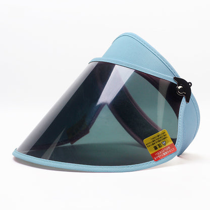 Riding An Electric Bike Sun Hat Adult Hollow Sun-proof Hat Korean Version Plastic Lens Sun Hat