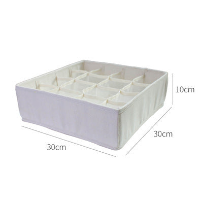 Household Multi-grid Folding Fabric Underwear Storage Box