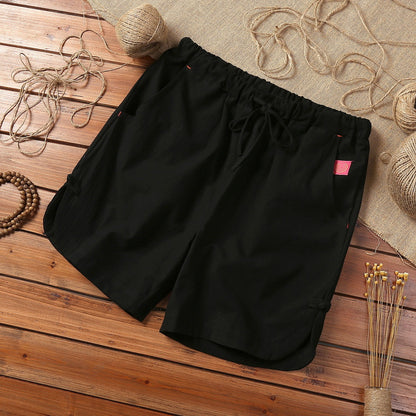 Summer Plus Size Cotton And Linen Casual Shorts Breathable Men's Clothing