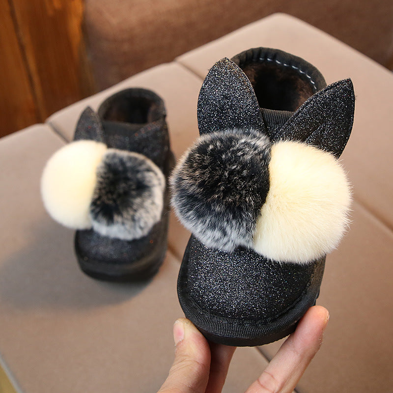 Semi-baby Non-slip Soft-soled Cotton Shoes Warm Winter Shoes