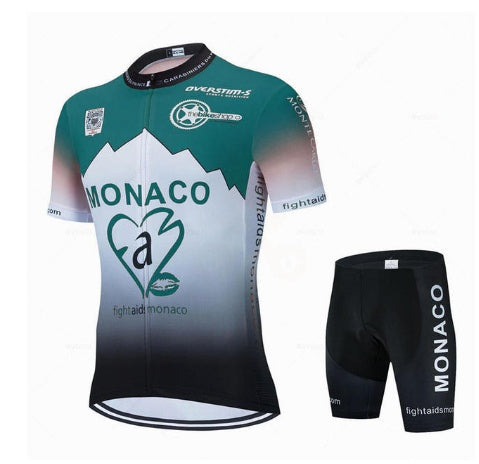 Purple Sportwear for men Short-sleeved Suspender Cycling Suit Suit Mountain Biking suit