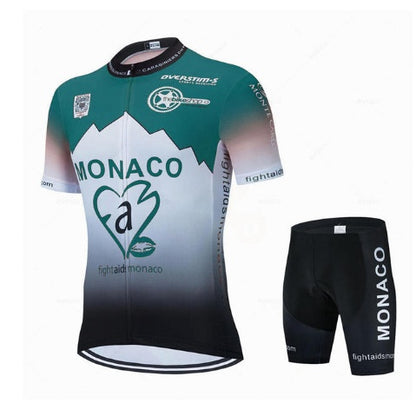 Purple Sportwear for men Short-sleeved Suspender Cycling Suit Suit Mountain Biking suit