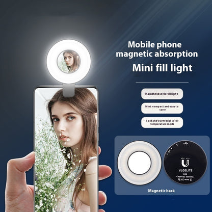 W36 Mobile Phone Fill-in Light Live Broadcast Mini Makeup Mirror Light