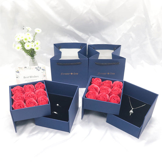 Christmas Eternal Flower Love Rotating Gift Box