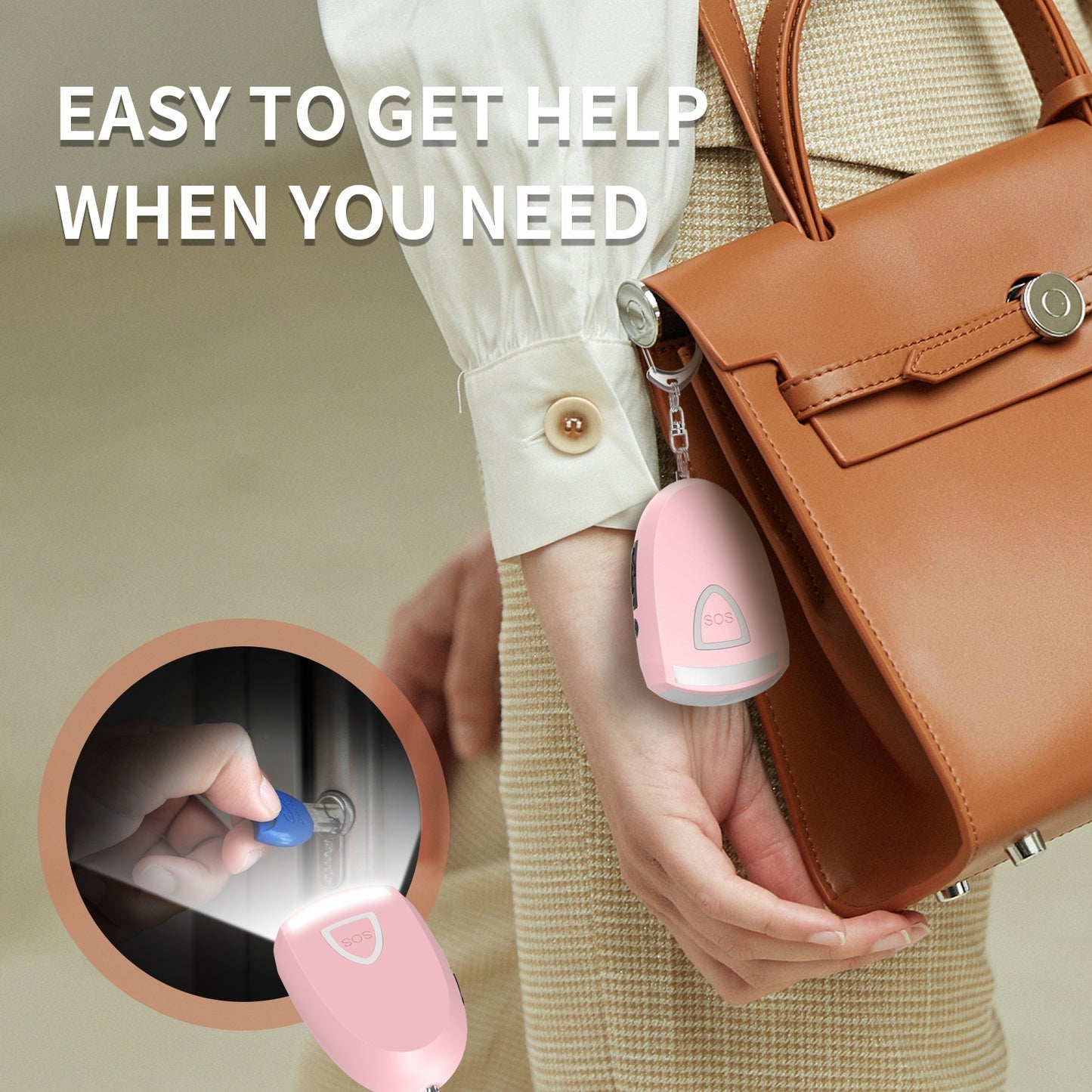 Rechargeable Personal Alarm With Light