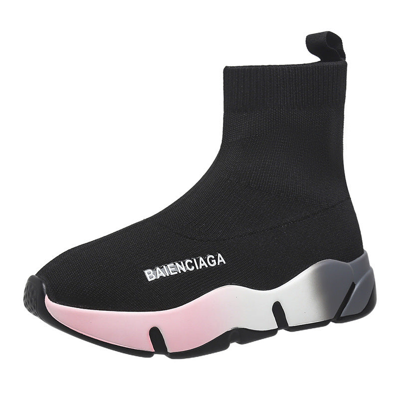 Black Sock Boots For Women Platform Shoes - FLIPSTYLEZLLC