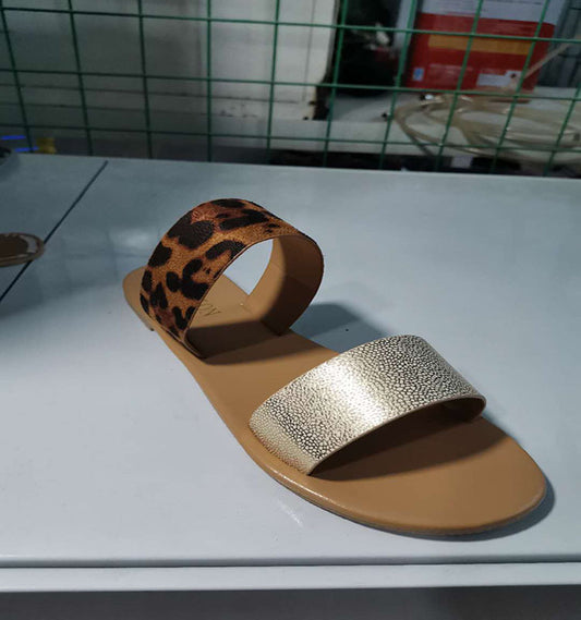 Slippers European and American plus size color sandals