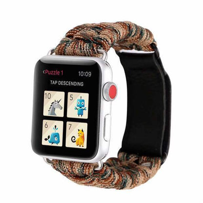 Compatible with Apple, Velcro Braided Umbrella Cord Iwatch Strap