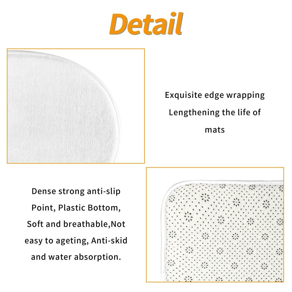 31.5x20in Flannel Non-slip Floor Mats Three-piece Set