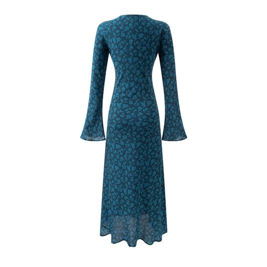Blue Printed Dress