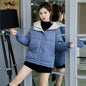 Plus size women's cotton short warm jacket