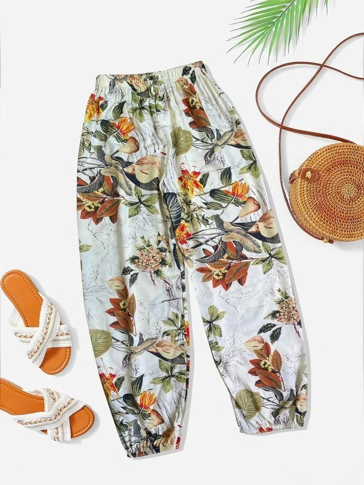 Comfort Casual Printed Ankle Banded Pants Loose Sports Versatile Sweatpants