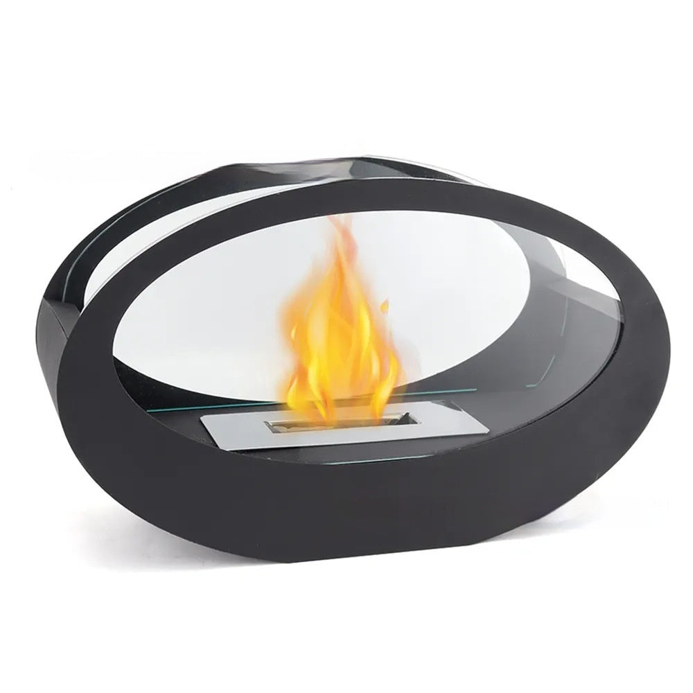 Oval Desktop Fireplace Ethanol Burning Atmosphere Decoration Outdoor Portable Alcohol Stove