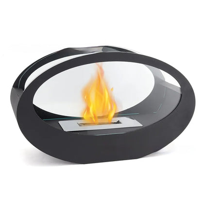 Oval Desktop Fireplace Ethanol Burning Atmosphere Decoration Outdoor Portable Alcohol Stove