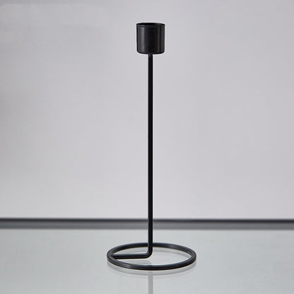 Iron Art Perforated Candlestick Table Decoration Candlelight Dinner Props