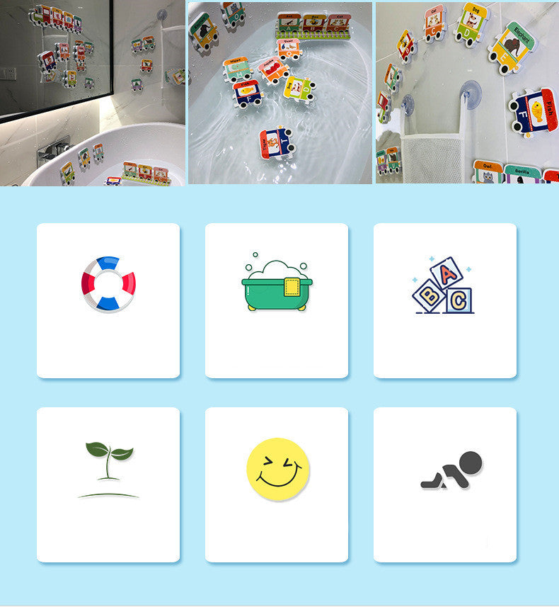 Fashion Personality Letter Train Baby Bath Toy