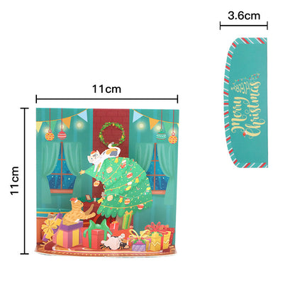 3d Christmas Greeting Card Stereo Christmas Tree Card Creative