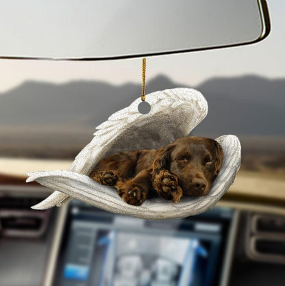 Car Pendant Sleeping Dog Angel Home Decor Acrylic Showcase Hanging Ornaments For Doors
