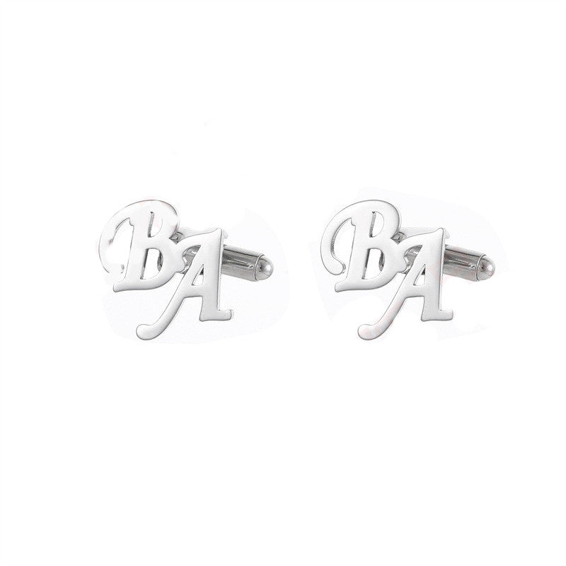 Fashionable DIY French Men's Stainless Steel Cufflinks