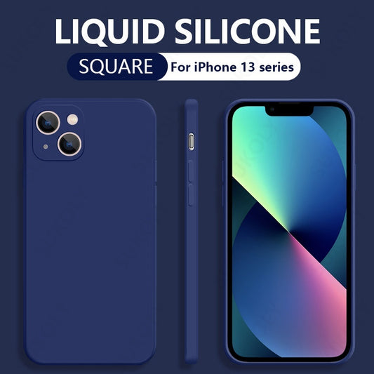 Back Cover Type Simple Liquid Silicone Phone Case