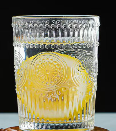 New Colorful Relief Glass Water Cup