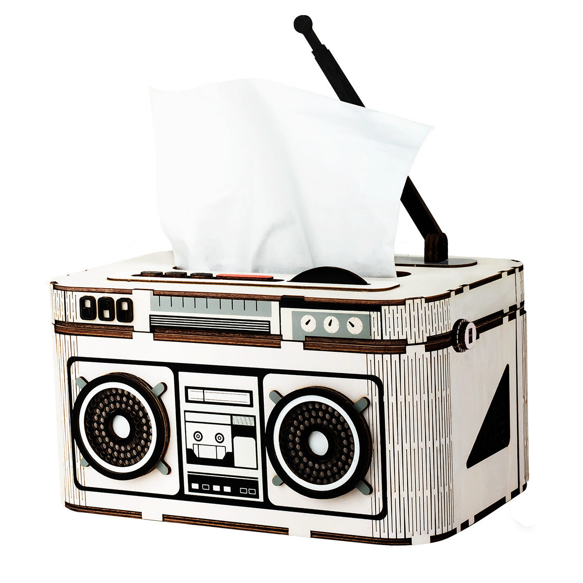 Jigsaw Toy Wooden Pen Holder Desktop Storage Box