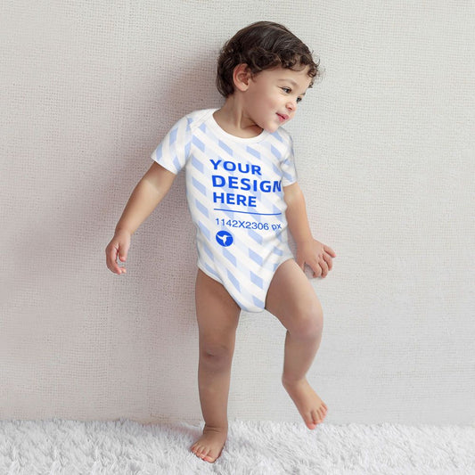 Create Your Own Soft And Skin-friendly Baby Cotton Short-sleeved Romper