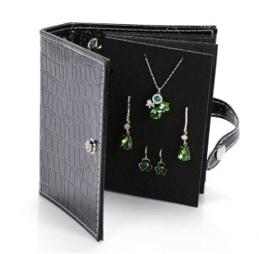 Shore non-portable creative jewelry jewelry storage box Leather earring earring storage book Jewelry album box