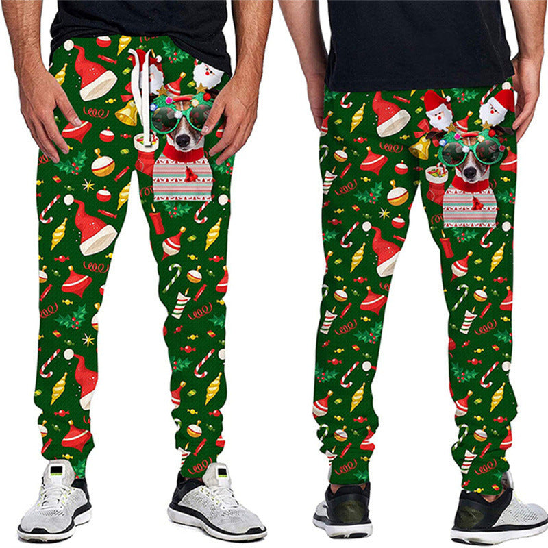 Men's Sports Casual Loose Printed Pants