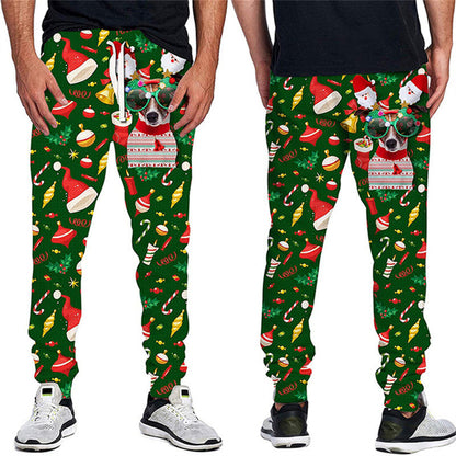 Men's Sports Casual Loose Printed Pants