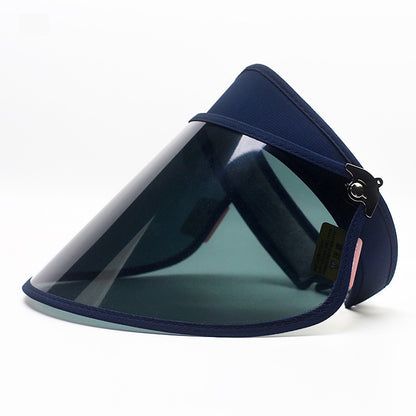 Riding An Electric Bike Sun Hat Adult Hollow Sun-proof Hat Korean Version Plastic Lens Sun Hat