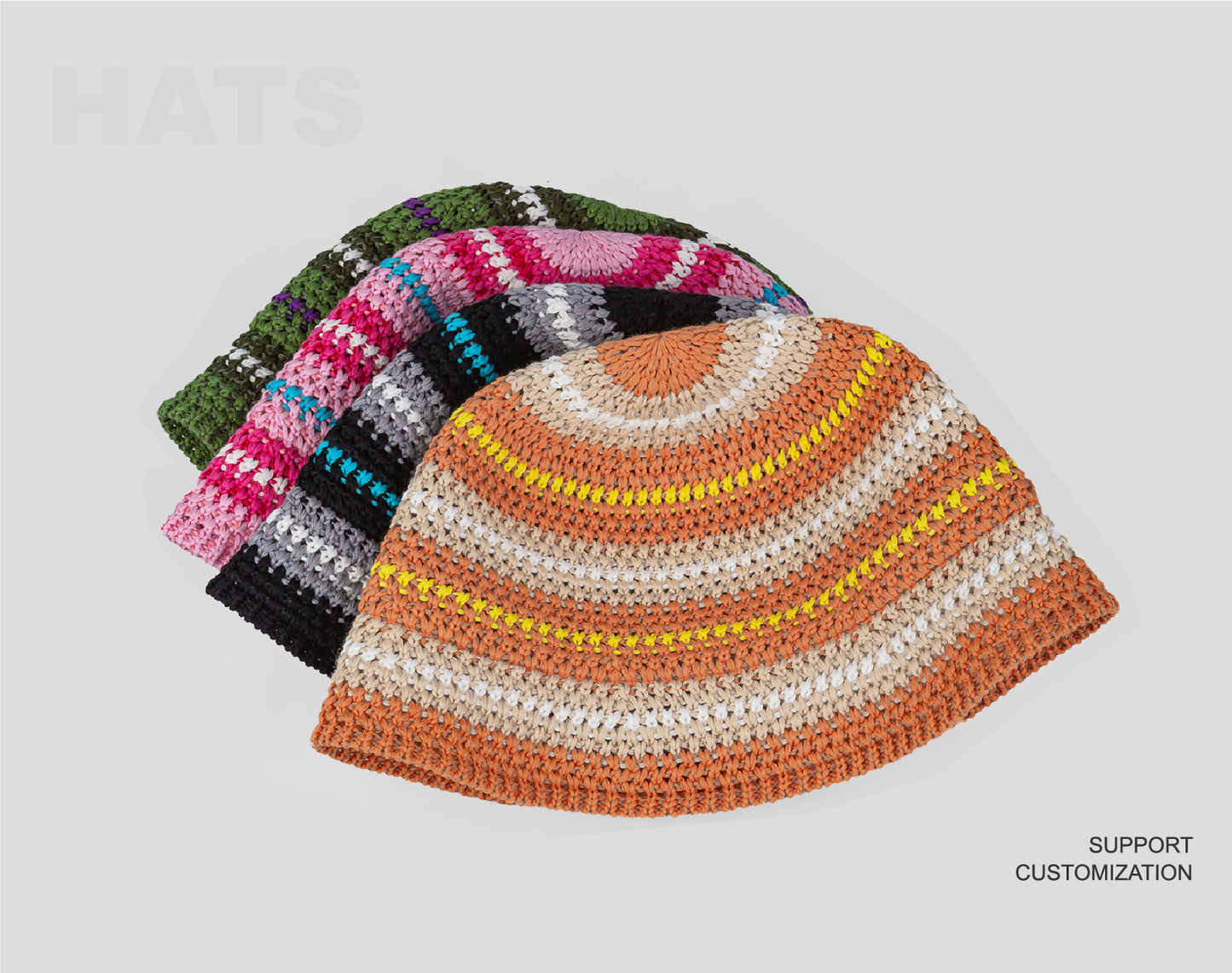 Dopamine Color Foldable Storage Bucket Hat Women's Fashion Color Woven Face Small Bucket Cap