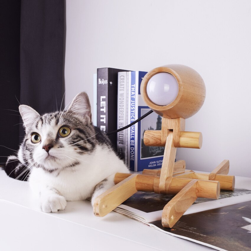 Personalized solid wood table lamp