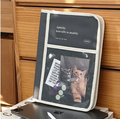 Portable Shockproof Simple Canvas Tablet Computer Bag