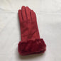 Women's Winter Velvet Riding Suede Gloves