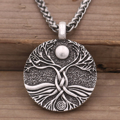 Ancient Moon World Tree Pendant European And American Fashion Jewelry