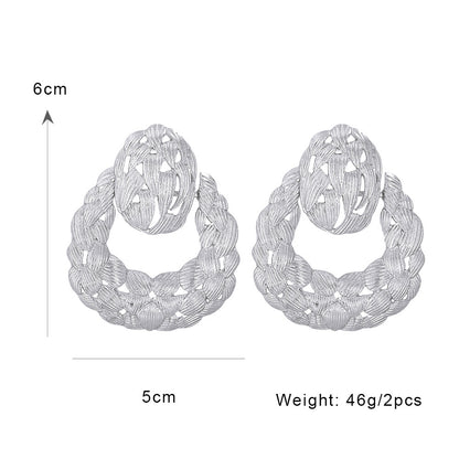 Geometric Hollow Leaf-shaped Earrings Personalized Female Earrings