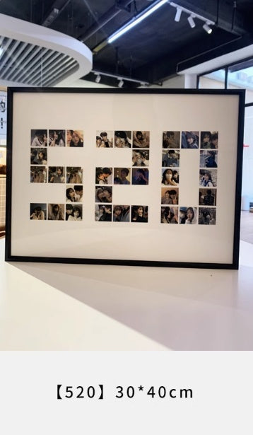 Gong Square Shaped Yi Photo Frame Photo Puzzle Table Decoration