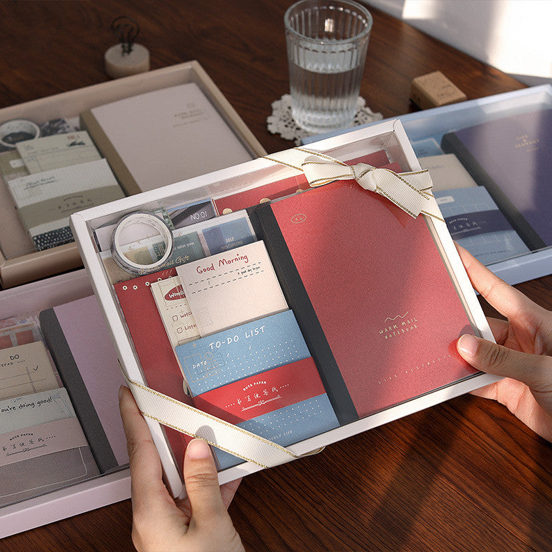 Hand Ledger Gift Box Cute Simple Set Notebook