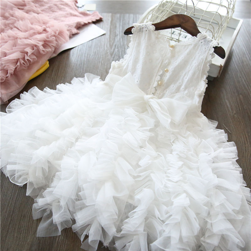 Fashion Girl's Multi-layer Net Yarn Girl Dress Cake Skirt