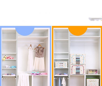 Steel Frame Storage Box Oxford Cloth Sorting Box Quilt Storage Box Folding Wardrobe Cloth Art Extra Large Storage Bag with Cover