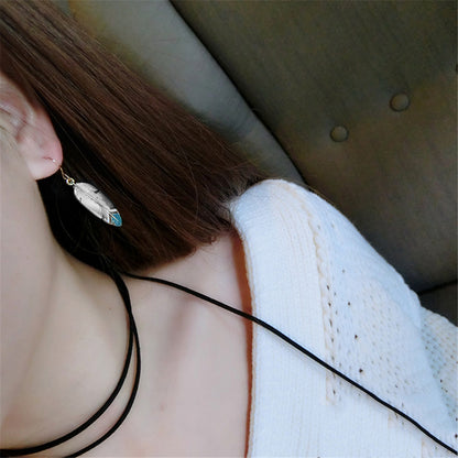 Exaggerated Personalized Large Leaves Enamel Earrings