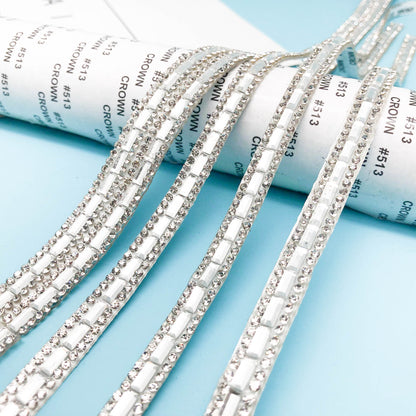 Glass Crystal Back Glue Drill Strip Personalized DIY Accessories