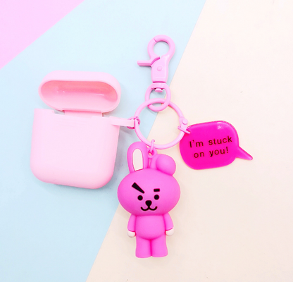 Compatible with Apple, Bulletproof Boys Keychain AirPods Cover