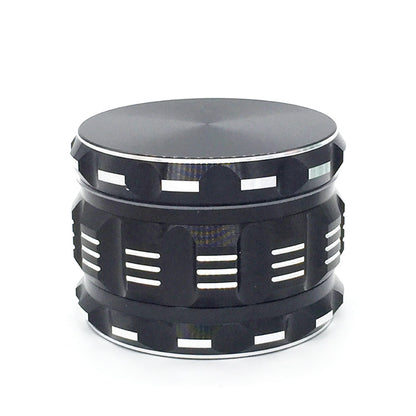 New Metal Sound Pattern Polygonal Aluminum Alloy 4-layer Smoke Grinder