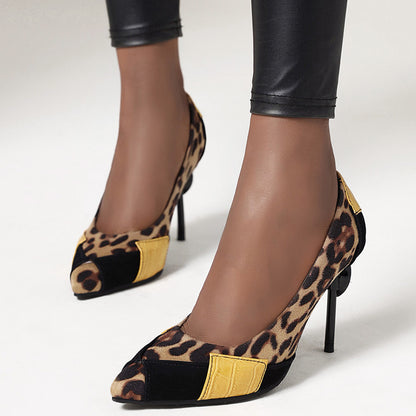 Sexy nightclub color matching plus size shoes