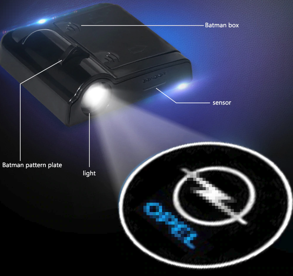 2 Pcs Wireless Welcome Light Battery Type No Hole